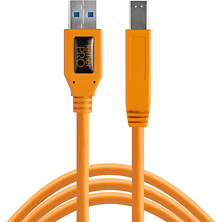 USB 3.0 Super Speed Male A to B Cable 15', High-Visibility Orange - Pre-Owned Image 0