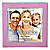 Silver Plate Enamel 4x4 in. Rosy Pink Photo Frame