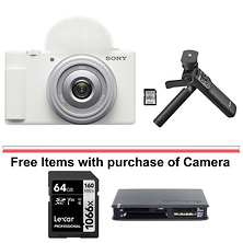 ZV-1F Vlogging Camera (White) with Sony Vlogger's Accessory KIT (ACC-VC1) Image 0
