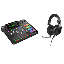 RODECaster Pro II Integrated Audio Production Studio with NTH-100M Professional Over-Ear Headset (Black) Image 0