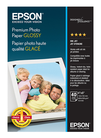 Premium Glossy Photo Paper 4x6in. (40 Sheets) Image 0