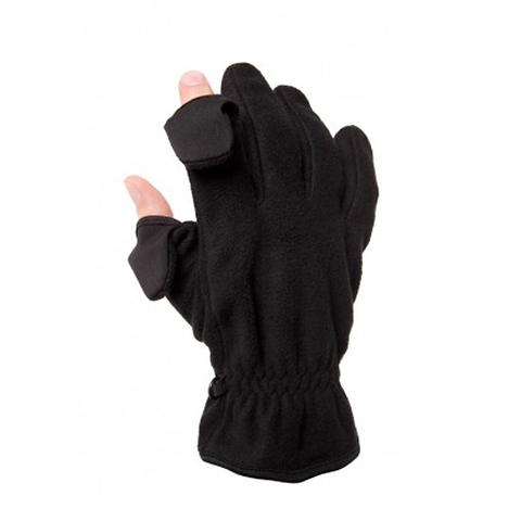 Men's Fleece Gloves - Black, Small Image 1