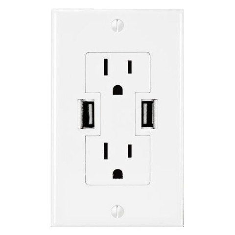Power2U AC/USB Wall Outlet Image 1