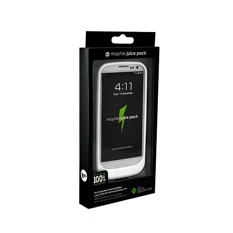 Juice Pack Battery Case for Samsung Galaxy S III (White) Image 0