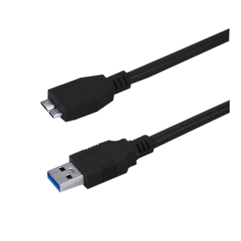 USB 3.0 Compliant 5Gbps Type A Male to Micro-B Cable 6 ft. (Black) Image 0