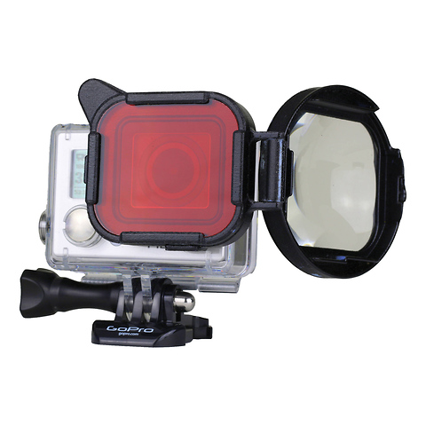 Red / Macro Combo Filter for GoPro HERO3+ Waterproof Housing Image 1
