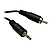 Audio Cable With 3.5mm Mono Plug Each End 6 Ft. (Black)