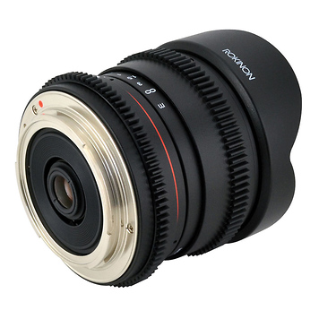 8mm T/3.8 Fisheye Cine Lens with Removable Hood for Canon EF