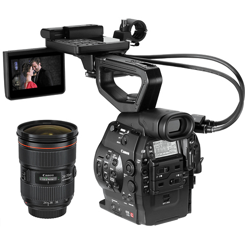 EOS C300 Cinema Camcorder with Dual Pixel CMOS AF and 24-70mm f/2.8L II USM Lens (EF Lens Mount) Image 0