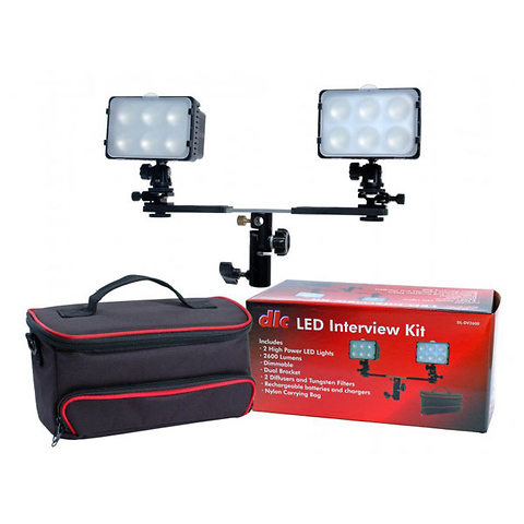 LED 2-Light Interview Kit with Case Image 0