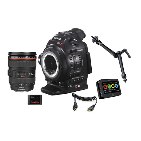 EOS C100 Cinema Camera Dual Pixel CMOS AF with EF 24-105mm f/4.0L and Ninja 2 Kit Image 0