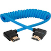 Coiled Right-Angle High-Speed HDMI Cable (12 to 24 in., Blue) Thumbnail 0