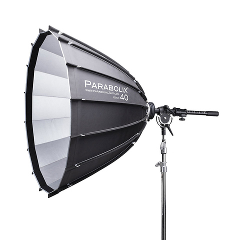 40 in. Parabolic Reflector with Focus Mount Pro and Cage Mount Strobe Adapter for Bowens Image 0
