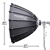 40 in. Parabolic Reflector with Focus Mount Pro and Cage Mount Strobe Adapter for Bowens Thumbnail 1