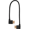 12 in. Right-Angle to Left-Angle High-Speed HDMI Cable (Raven Black) Thumbnail 0