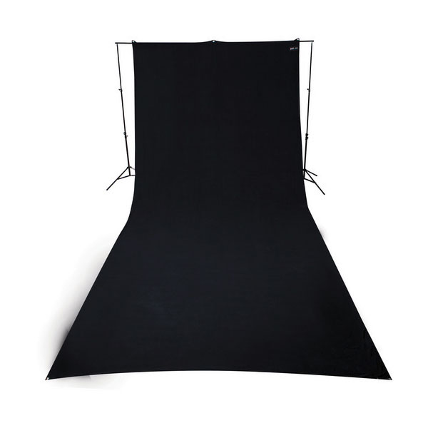 Westcott | 9 x 20 ft Wrinkle-Resistant Cotton Backdrop (Rich Black) | 138