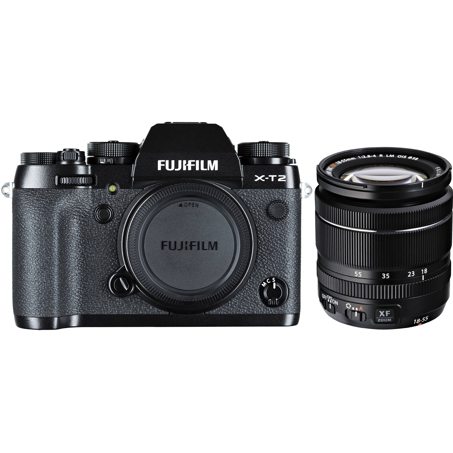 Fujifilm X-T2 Mirrorless Digital Camera with 18-55mm Lens