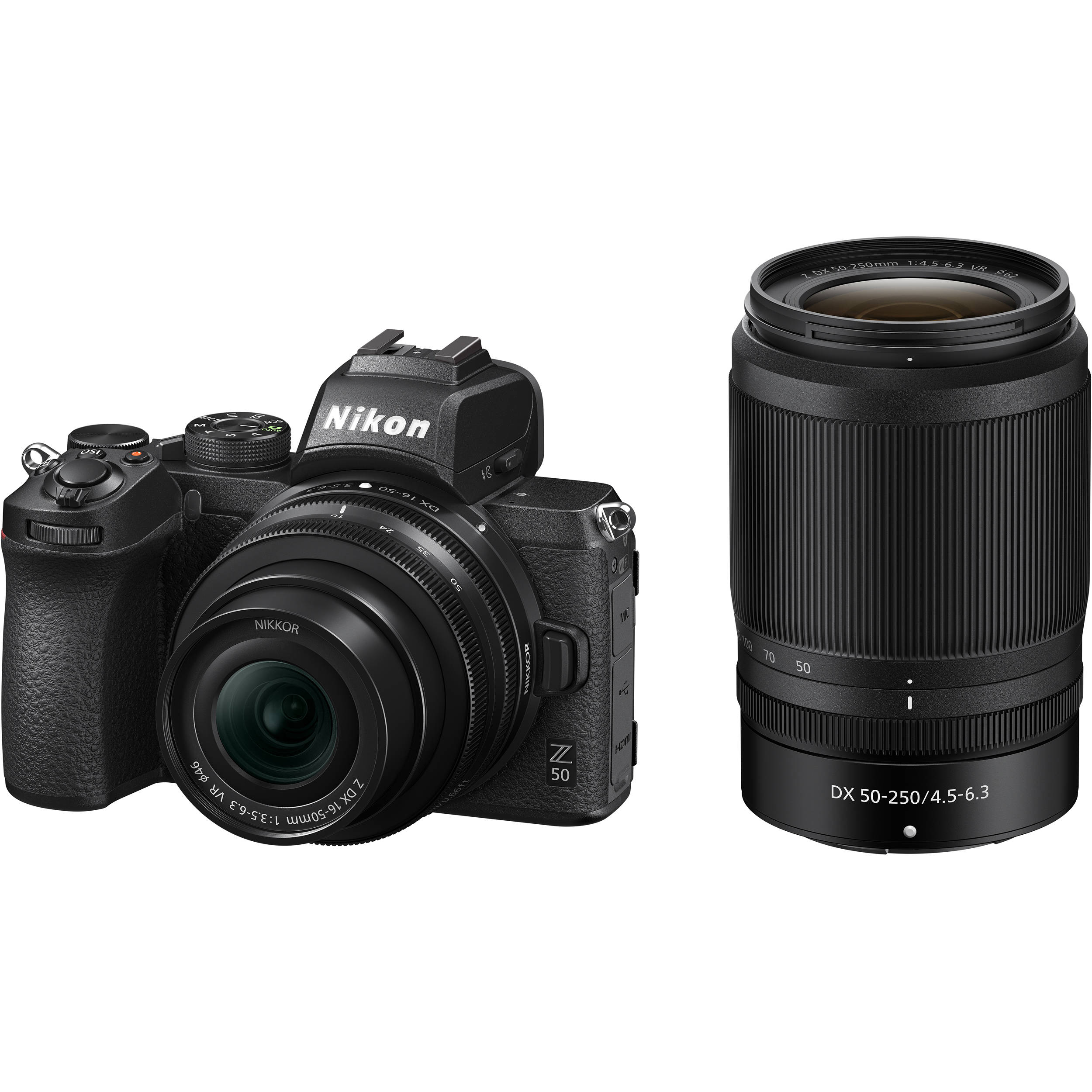 halfrond defect Paradox Nikon Z 50 Mirrorless Digital Camera with 16-50mm and 50-250mm Lenses