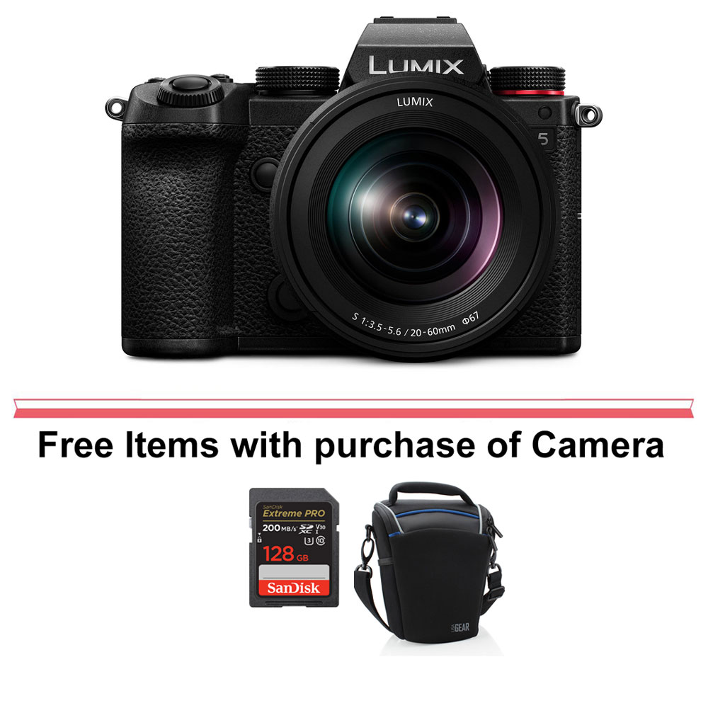 Panasonic LUMIX S5 II Camera w/ Lumix S 20-60mm f/3.5-5.6 Lens, Flash Kit