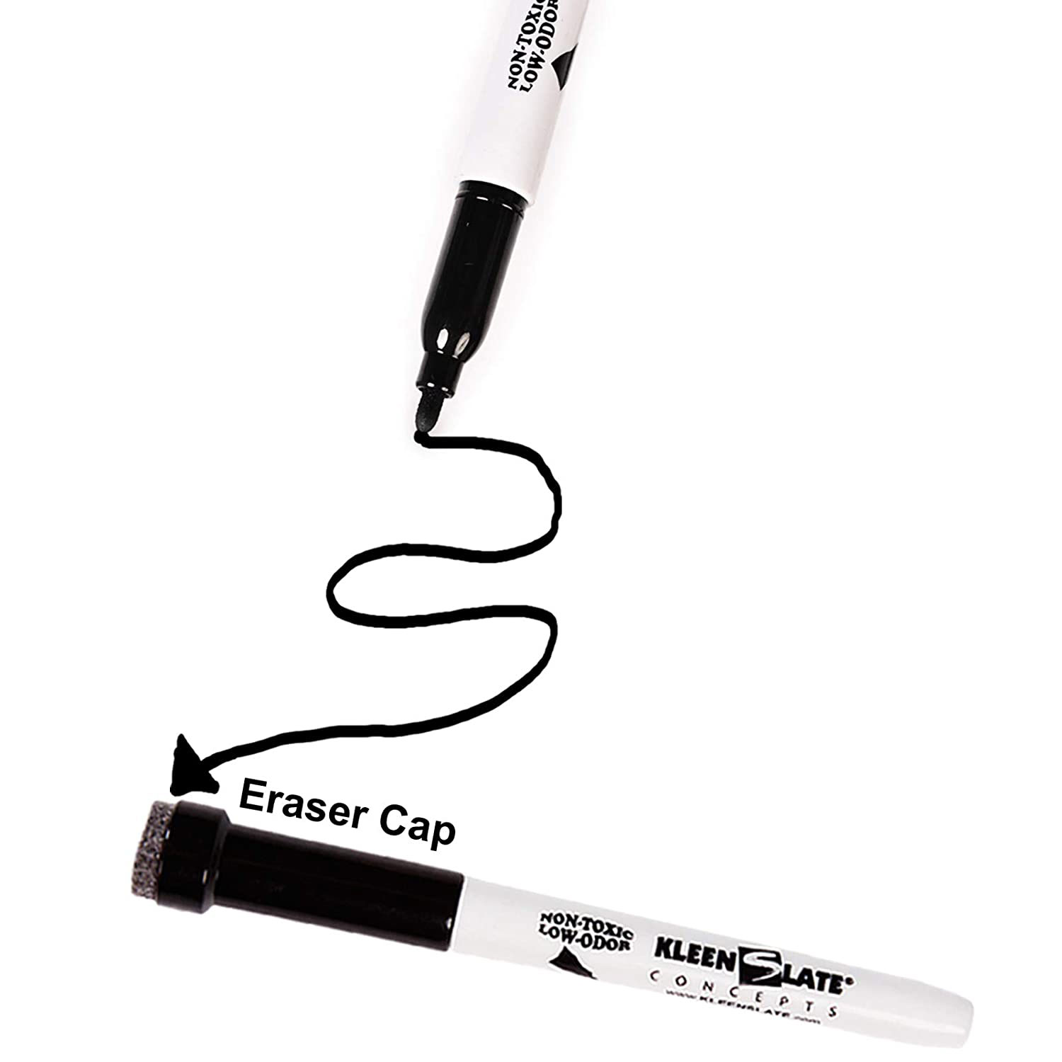 KleenSlate BLACK Fine-Tip Dry Marker and Eraser – Voice and Video