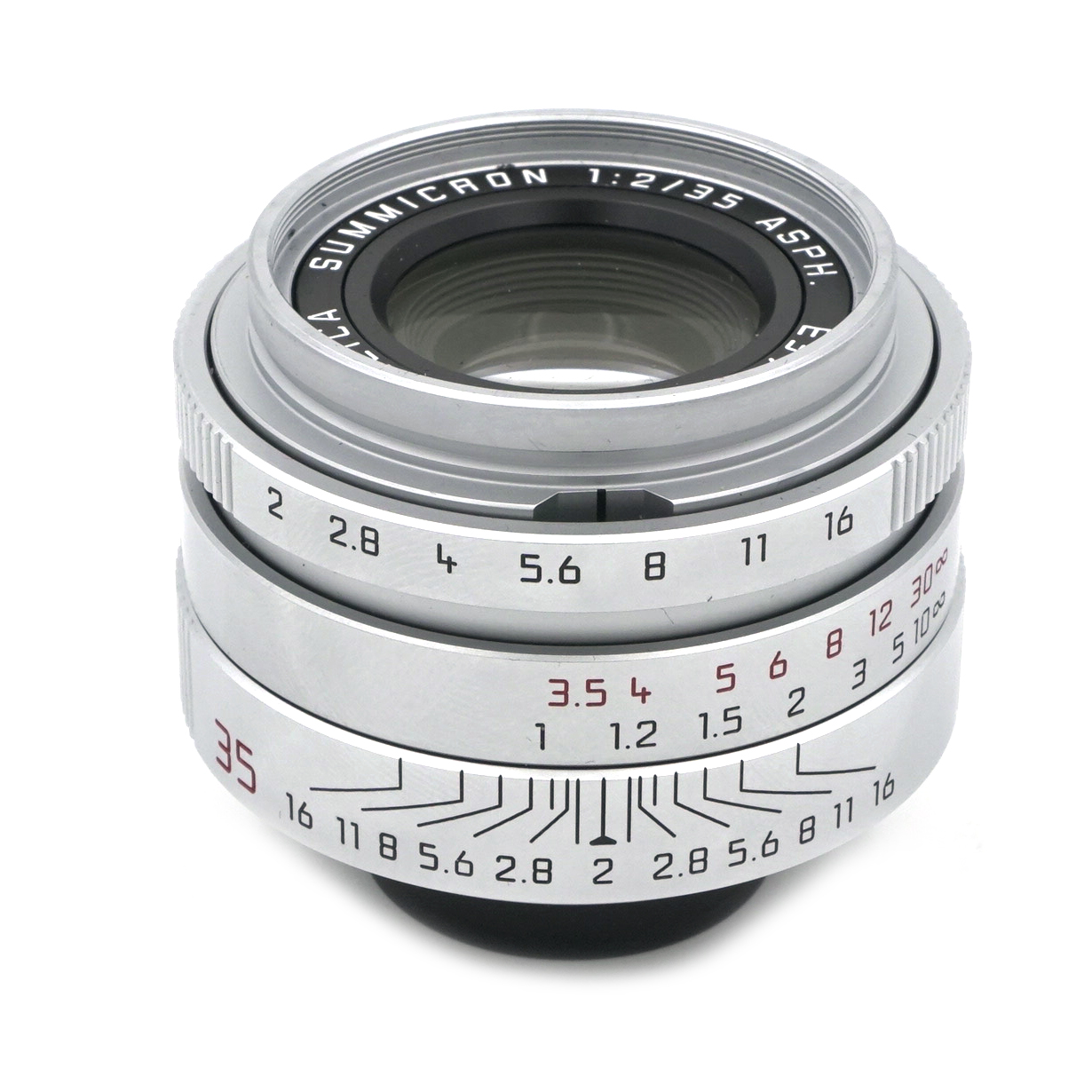 Leica Summicron 35mm f/2.0 Leica-M ASPH. Chrome Screw in M39 Mount (11608)  - Pre-Owned