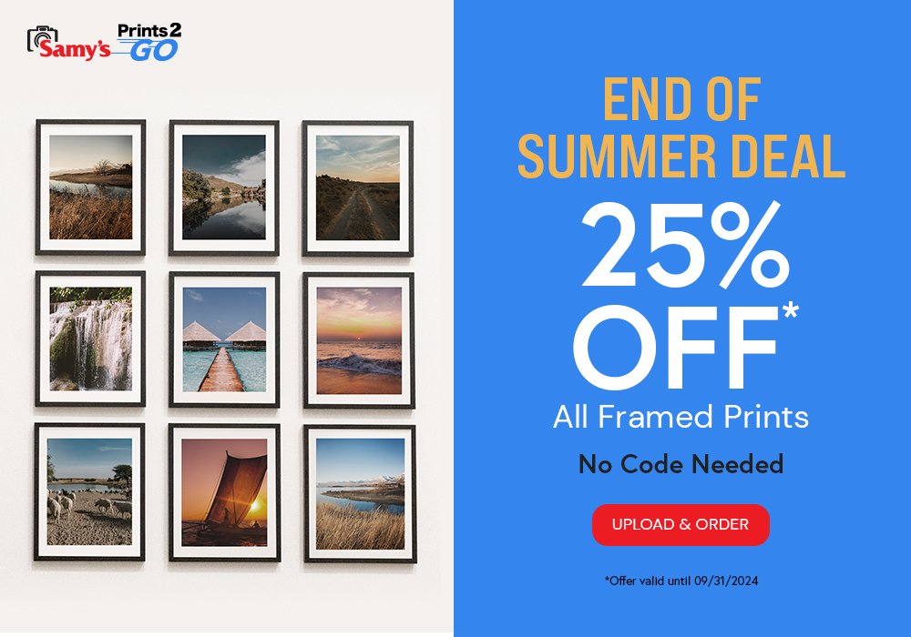 25% OFF ALL Framed Prints all Month long