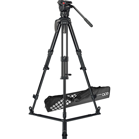 75/2 Mark II Aluminum Tripod System with Ace M Fluid Head & Ground Spreader Image 1