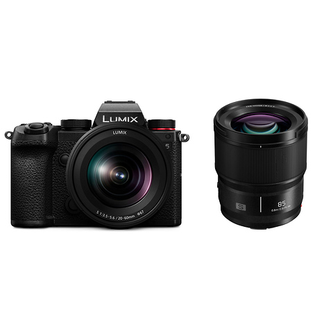 Senaat College twist Panasonic Lumix DC-S5 Mirrorless Digital Camera with 20-60mm Lens Kit  (Black) and Lumix S 85mm f/1.8