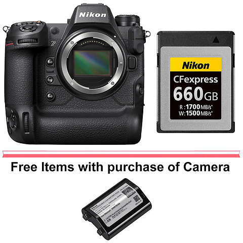 Z 9 Mirrorless Digital Camera Body with Nikon 660GB CFexpress Type B Memory Card Image 0