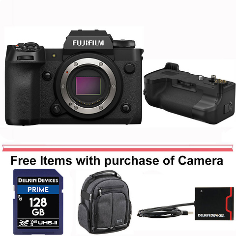 X-H2 Mirrorless Digital Camera Body with VG-XH Vertical Battery Grip Image 0
