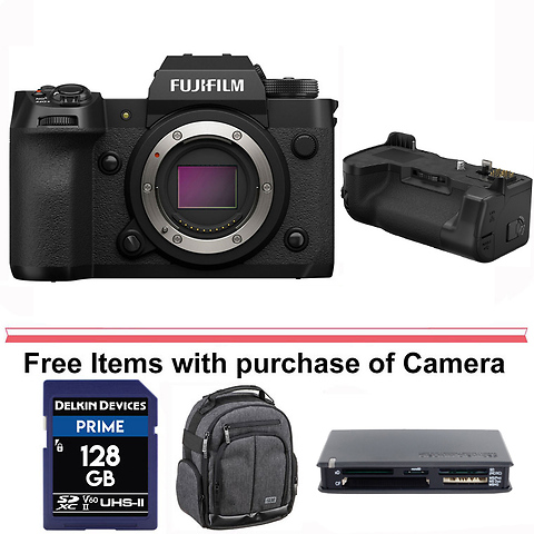 X-H2 Mirrorless Digital Camera Body with FT-XH File Transmitter Grip Image 0