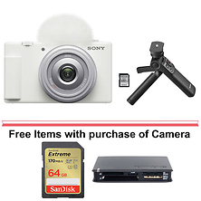 ZV-1F Vlogging Camera (White) with Sony Vlogger's Accessory KIT (ACC-VC1) Image 0