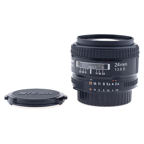 Wide Angle AF Nikkor 24mm f/2.8D Autofocus Lens - Pre-Owned Image 0