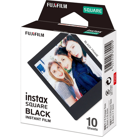 Woord Implementeren tekort Fujifilm INSTAX SQUARE Black Instant Film (10 Exposures)