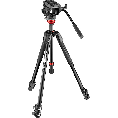 500 Fluid Video Head with 190X Video Aluminum Tripod & Leveling Column Kit Image 0