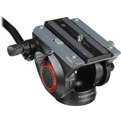 500 Fluid Video Head with 190X Video Aluminum Tripod & Leveling Column Kit Image 3