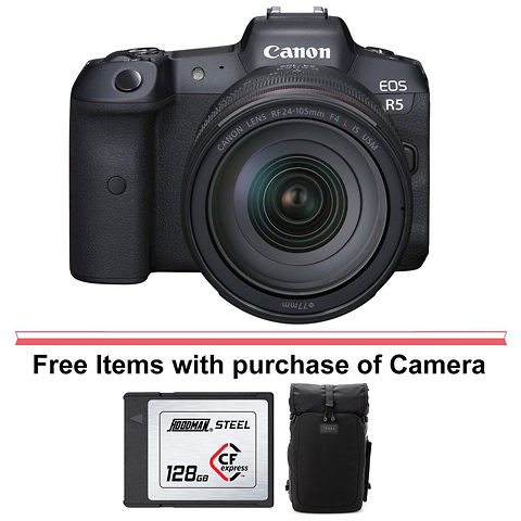 Canon EOS R5 Mirrorless Digital Camera with 24-105mm f/4L Lens