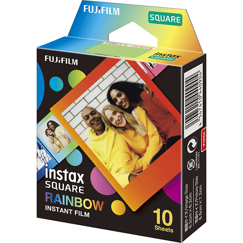 pit klant fles Fujifilm INSTAX SQUARE Rainbow Instant Film (10 Exposures)