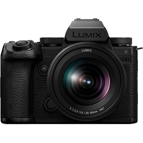 Lumix DC-S5 IIX Mirrorless Digital Camera with 20-60mm Lens (Black) and Kondor Blue Cage Image 1