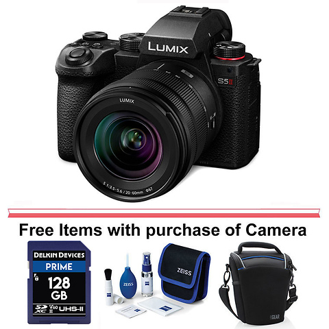 Lumix DC-S5 II Mirrorless Digital Camera with 20-60mm Lens (Black) with Kondor Blue Cage Image 10