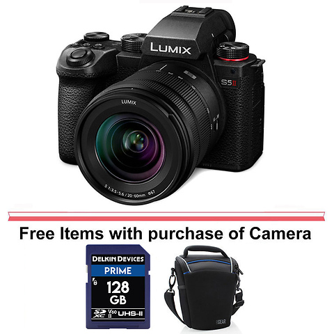 Lumix DC-S5 II Mirrorless Digital Camera with 20-60mm Lens (Black) with Kondor Blue Cage Image 10