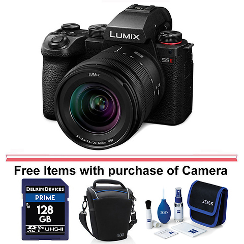 Lumix DC-S5 II Mirrorless Digital Camera with 20-60mm Lens (Black) with Kondor Blue Cage Image 10