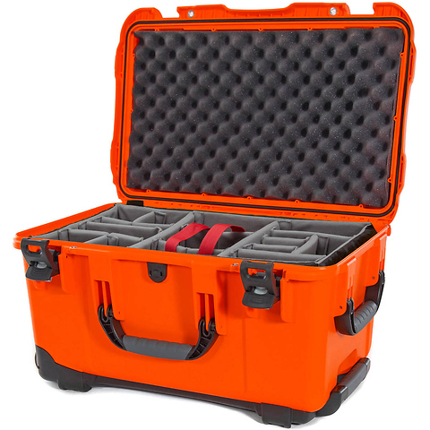 Wheeled Series 938 Lightweight NK-7 Resin Waterproof Hard Case with Padded Divider (Orange) Image 2