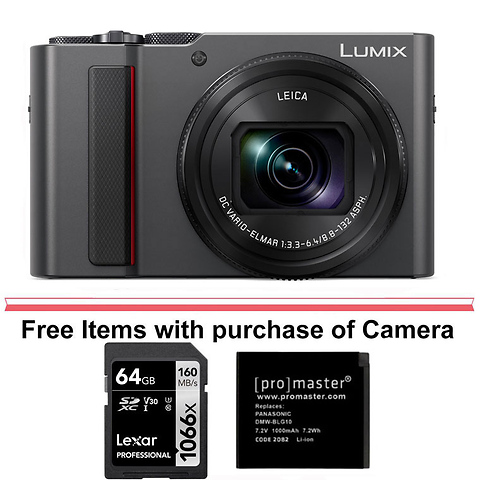 Panasonic Lumix DC-ZS200D Digital Camera (Silver)