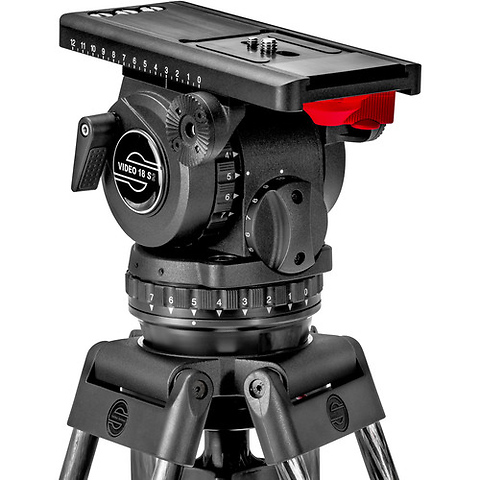 Video 18 S2 Fluid Head & ENG 2 CF Tripod System with Mid-Level Spreader Image 1