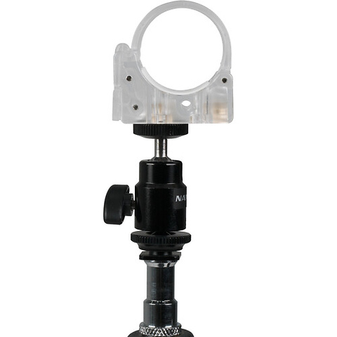 Pavotube Transparent Polycarbonate Clip and Mini Ball Head with Hot Shoe Adapter Image 3