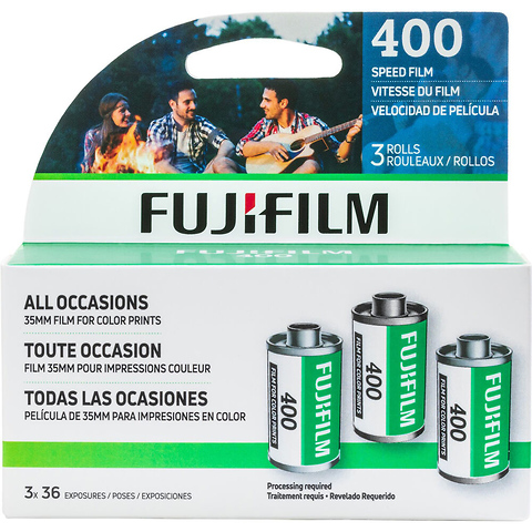 400 Color Negative Film (3-Pack, 35mm Roll Film, 36 Exposures) Image 0
