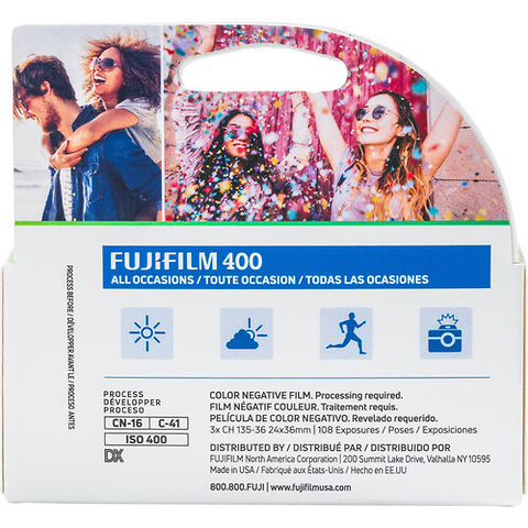 400 Color Negative Film (3-Pack, 35mm Roll Film, 36 Exposures) Image 1