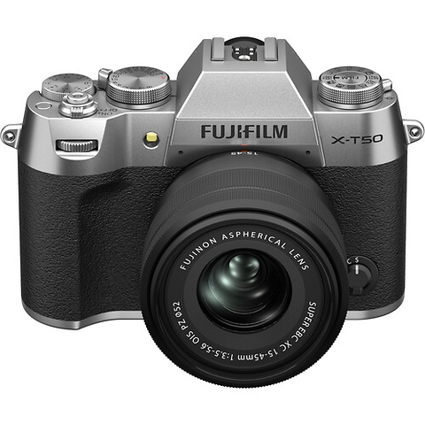 X-T50 Mirrorless Camera with 15-45mm f/3.5-5.6 Lens (Silver) Image 2