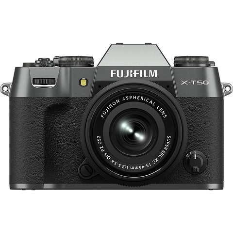 X-T50 Mirrorless Camera with 15-45mm f/3.5-5.6 Lens (Charcoal Silver) Image 0